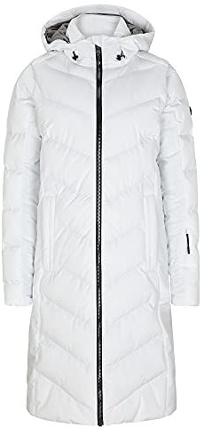 Ziener Damen Telse Winter-Mantel | Warm, Atmungsaktiv, Wasserdicht, Knielang (Weiß_40)