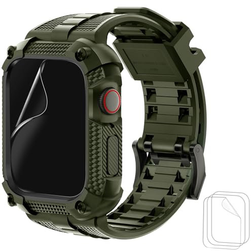 Wristitani kompatibel mit Apple Watch Armband 40mm mit Hülle Stoßfest Sport Wassserdicht armband,Robuste Schutzhülle mit Displayschutz, Ersatzarmband für iWatch Series 6/5/4/Se