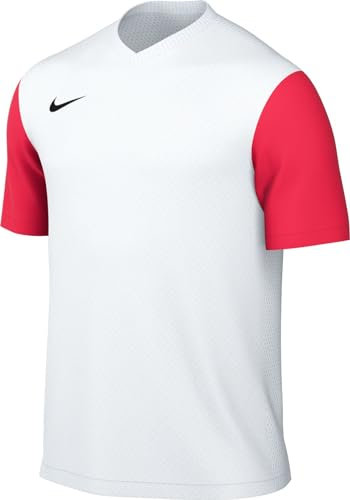 Nike DF Tiempo Prem II T-Shirt, White/Bright Crimson/Black, S Uomo