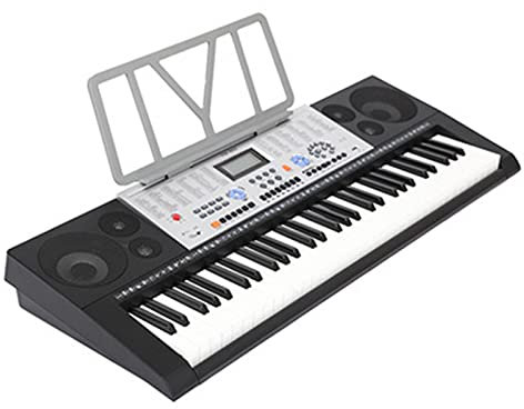 ChengBeautiful Electronic Piano Keyboard Electric Piano Keyboard Digital Piano 61 Key Full-Size Keyboard For Beginner With LED Screen Sheet Music Stand (Color : Black, Size : 95X37x11cm)