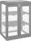 Outsunny 3-tier Wood Greenhouse Garden Polycarbonate Cold Frame Balcony Grow House w/ Storage Shelf for Plants, Flowers, Dark Grey