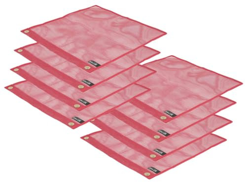 Mytee Products Red Safety Flags for Trucks with 2 Grommets DOT Compliant - 18 Inch x 18 Inch High Visibility Vinyl Mesh Warning Flags, 8 Pack