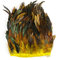 Raibertin Coque Rooster Hackle Feder Fransen Trim für Kostüm Basteln Kleid Dekoration Schlappen Feder Trim Ribbon DIY Umhang Schal Rock Halloween Karneval Kleidung Nähen Dekor (Gelb)