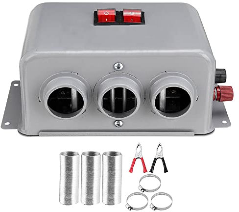 MACHSWON 12V/24V 800W Universel Auto Voiture Camion PTC Chauffage, Chauffage Rapide Désembueur de Fenêtre avec 2 Commutateur de Vitesse