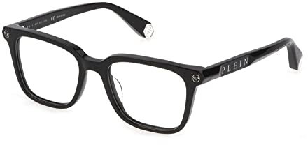 Philipp Plein Herren VPP015M Sonnenbrille, Shiny Black, 53