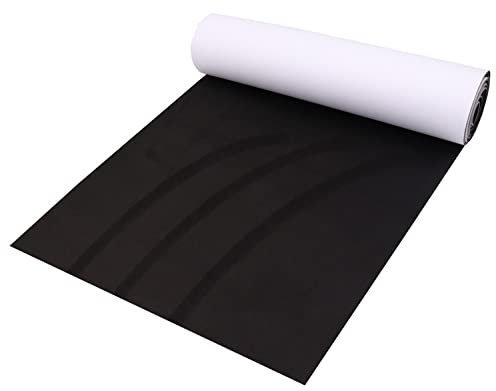 Panngu Mikrofaserstoff Selbstklebend Geeignet für Cockpit Interieur Stretch Dehnbar Folie, Premium Samtige Wildlederimitat für Schmuck-Schublade/Bodenfolie (Schwarz 20cm x 150cm)
