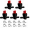 1/4 Inline-Kraftstoffabsperrventil, Absperrventil, gerades Gasventil mit Klemmen, 5 Sätze
