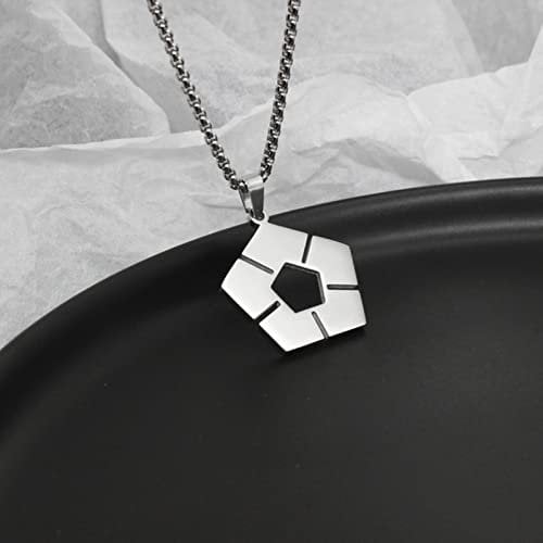 XJruixi Anime BLUE LOCK Cosplay Necklace Unisex Soccer Sign Pendant Stainless Steel Choker Fashion Couples Jewelry Accessories Gifts