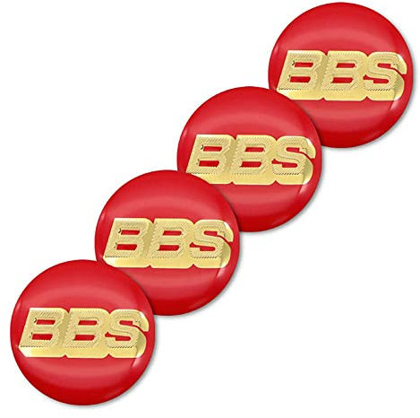 HEYCE 4 Stück Auto Radnabenkappen Wheel Center Caps Alufelgen Felgenkappen Nabendeckel Aufkleber, für BBS RM RZ RG RS 56MM Auto Dekoration Abzeichen Zubehör