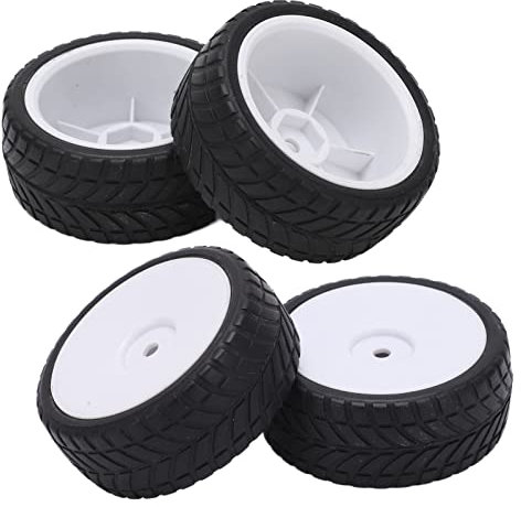 4PCS 1/10 Reifen RC Auto Gummi Kunststoff Rad Reifen für RC 1:10 Tour On Road Auto Räder Felge Schwarz