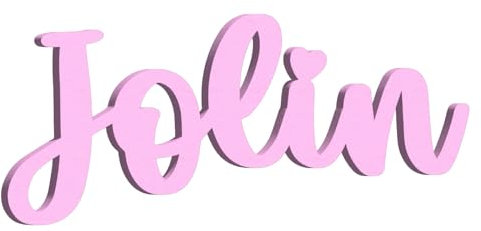 Schriftzüge mit Namen oder Sprüchen - Naturholz Dekoaccessoire Türdekoration (10 cm, Birke Multiplex-rosa)