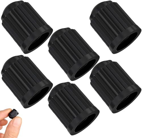 6 Pieces Bouchon Valve Pneu Voiture, Bouchon de Valve, Bouchon Pneu Voiture, Bouchon de Valve Voiture, Couvre-Valve Universel, Noir pour Voiture et Moto Roue et Pneu