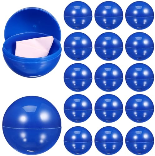 MAGICLULU 25 pcs Blue Raffle Balls 4.00 cm Hollow Plastic Balls for Bingo Party Supplies and Game Drawings Bright Colour Lottery Balls for Table Activities and Decorations