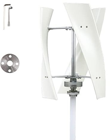 Generatore Eolico Ad Alta Potenza, Mulino a vento Energia 12v 24v Turbina 2kw 2000w 3 Lame ad asse verticale Generatore permanente Maglev con controller Mppt Elevato Utilizzo Dell'Energia Eolica ( Col