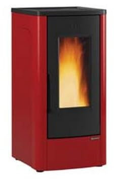 1PEZZO STUFA A PELLET DAHIANA PLUS CANALIZZATA 10KW BORDEAUX (CONTO TERMICO) - misure cm.52,5x60,2x108h. - peso Kg.160