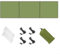 Zoegneer Brise-vue coupe-vent pour activités de plein air, livré avec sac de rangement et accessoires (type C vert), A2G45E8ODWX4318F4B84NPZW0