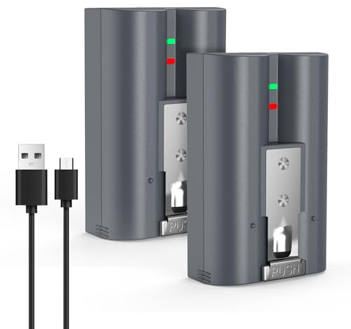 V4 6200mAh Rechargeable Battery compatible with Ring, Replacement Battery for Video Doorbell 2/3/4/3 Plus,Stick Up Cam (2nd & 3rd Gen) Spotlight Camera - 2 Pack
