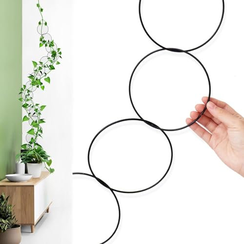 Makamsui Kettenspalier für Kletterpflanzen drinnen und draußen, 18 Stück, Zimmerpflanzen-Rankgitter für Monstera-Rebe, Efeu, Gartenwand-Spalier für Haus, Garten, Balkon, Topfpflanzen und