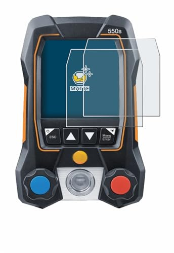 BROTECT Schutzfolie für Testo 550s | 2 Stück Entspiegelnder Displayschutz Made in Germany Matte Displayschutz-Folie Anti-Reflex Anti-Fingerprint Einfache Montage
