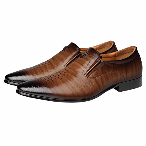 Herren Lederschuhe Schwarz Atmungsaktive Wasserdicht Spitzschuhe Rutschfest Leichtgewicht Anzugschuhe Komfortable Mode Elegant Kleid Schuhe Niedriger Absatz Business Anlässe 40-48