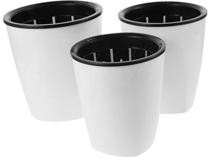 CIYODO 3 Piezas Maceta Hidropónica Macetas con Riego Automático para Interiores Macetas De Autorriego Maceta con Autorriego Plantas Suculentas Materia Plastica