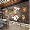Fototapete 3D Effekt Hamburger Pizza 450X315 Cm - Vliestapete Wohnzimmer Schlafzimmer Vlies Tapete Wandtapete