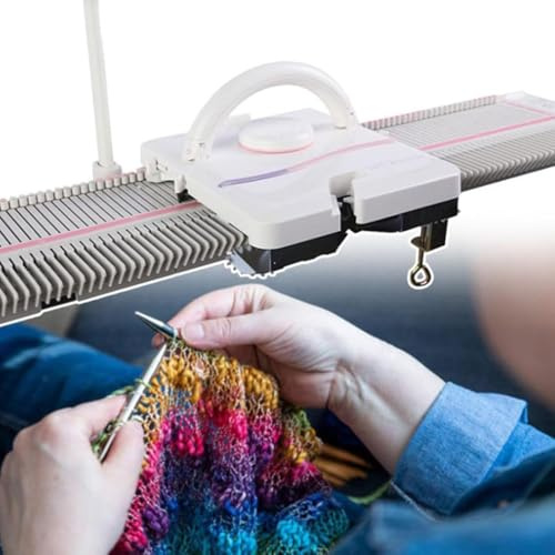 GYQSSD Strickmaschine 150 Nadeln, Handstrickausrüstung für Socken/Mützen, 6,5 mm mittlere Stärke, Haushaltsstrickmaschine aus Kunststoff, mit Zubehör, Haushaltsnähwerkzeug-Set