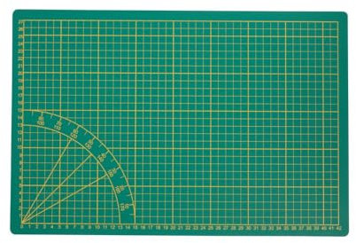 Schneideunterlage A3, 45 x 30 cm, doppelseitig, selbstheilend, für Scrapbooking, Patchwork, Nähen und Basteln – selbstregenerierende Matte mit 3 Schichten, Grün