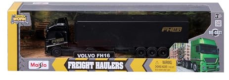 Bburago - 1/72 CAMIONS + REMORQUE - Assortiment 4 modèles aléatoires Camions en métal à l’echelle 1/72ème avec remorque Scania et Volvo. Assortiment de 4 modèles aléatoires