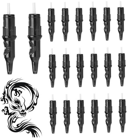 Tattoo Kugelschreiber Pen -Patrone 20pcs Wachs versiegelte starke Frühlingspatronen für Tattoo -Lernende DOT -Arbeit Zeichnung Übung