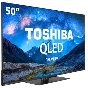 Toshiba 50QV3F63DG Televisor QLED Premium de 50 Pulgadas, 4K Ultra HD, HDR, Smart TV - (MEMC, Dolby Vision y Atmos, Bluetooth, Diseño Frameless)