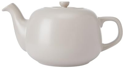 La Cafetière Classic Teapot in Latte Colour, Traditional Large Tea Pot with Comfortable Handle and No Mess Drip Proof Spout Serves 6 Cups Suitable for Tea Bags, Easy to Clean Dishwasher Safe, 1.5L