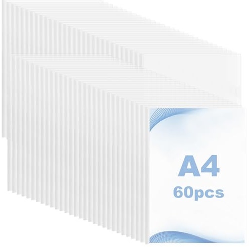 MIVIDE 60 Stück A4 Sliding Bar Binder, Klemmschienen mit Schiebestange, Weiß Klemmhefter A4, Kunststoff Sliding Bar Binder für Büro, Schule, Haus, Dokumente