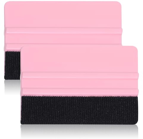 2 Pcs Vinyl Squeegee Tool, Felt Squeegee Vinyls Scraper Tool, 4 Inch Vinyl Wrap Tools, Smoothing Suede Felt Squeegees for Wallpaper, Car, DIY Crafting