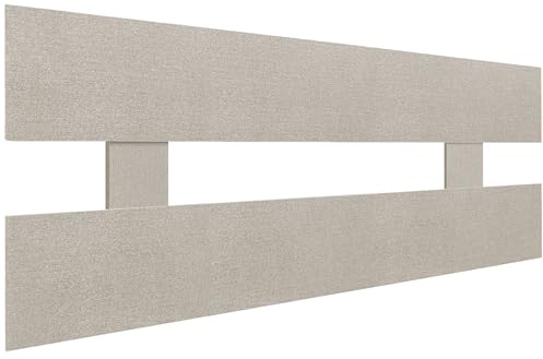 DHOME Kopfteil aus recyceltem MDF-Holz Horizontal Zaun-Stil Palettenbett Beschläge inklusive (110x46, Beige Fischgrät)