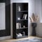 Vida Designs Cambridge 4 Tier Large Bookcase, Black Wooden Shelving Display Storage Unit Office Living Room Furniture