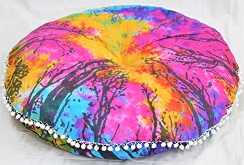 81,3 cm Multi-Groß Boden Kissenbezug Kissen Meditation Platz Ottoman Überwurf Cover Hippie Deko Reißverschluss Bohemian Pouf von Monika Unternehmen (Mogi)