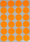 Sticker Neon Orange 25 mm runde Aufkleber – 2,5 cm Klebepunkte 1200 Stück von Royal Green