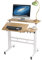 soges Laptoptisch Laptopständer Computertisch mit Multiverwendungsweisen geeignet für Sitzen und Stehen,Höheverstellbar,flexibel Bewegung mit Rollen,80 * 40CM,Oak