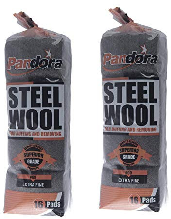 Pandora Stahlwolle #00 – extra feine Qualität, 240 Pads zum Polieren und Reinigen – ideal für Golfschläger, Metallräder, Bildschirme und Rasenmöbel