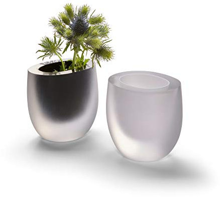Philippi - OPAK Vase oder Gefäß - Weiß - von Hand gefertigt - Glaskunst in schönster Form