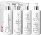 Print Maniacs Mrs Hinch Inspired White Personalised Pump Bottles Bathroom Kitchen Set Shampoo Conditioner Body Wash Bath Soak (F2) (Grey)