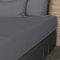 Soleil d'ocre, Drap Housse, Coton 57 Fils, Gris, 140x190 cm