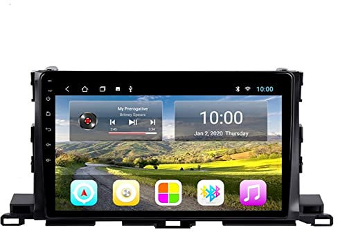 Android 10 Auto Navi Navigation 10 Größe für TOYOTA HIGHLANDER/XU50 2014-2018 Car Radio Hd-display, Verkehrsinfos in Echtzeit, Drive App (Color : TS10 6G-128G 360)