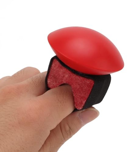 Portable Tambourine Finger Shaker, African Drum Percussion Finger Shaker Sand Rattle Hammer Percussion Instrument Handbell Accessories for Practicing Mandolin Musician (Red)