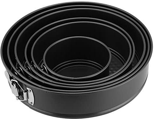 MUKLEI 6 PCS Cake Tins Set, 6 Sizes Springform Cake Tins with Removable Bottom, Loose Base Cheese Baking Pan Tray for Baking Cheesecake, Layered Cake, 12/18/20/24/26/28cm