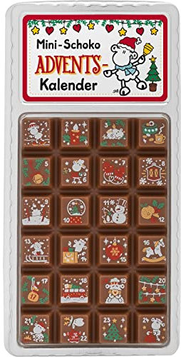 Sheepworld Adventskalender mit Mini-Schokolade | Mini-Adventskalender, 13,2 cm x 6,5 cm, 30 g Schokolade insgesamt | Geschenk Advent | 51130