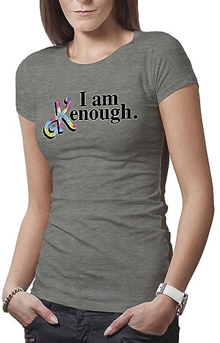 I am Kenough Fun Trend Meme Damen Grau T-Shirt Size M