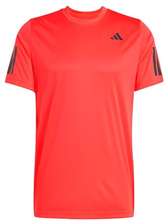 adidas Herren Club Tennis Climacool 3-Stripes T-Shirt, Semi Lucid Red, XXL