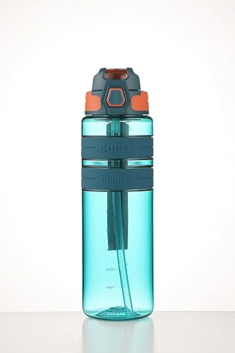 Sports Water Bottle, BPA FREE Tritan Plastic, Leak Proof Water Bottle With Filter, Flip Top, Sports Cup, Drink Bottles (green, 700ml)